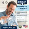 Etiqueta suplemento FREEDA Vitamina C búfer 500mg para inmunidad