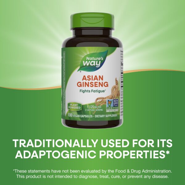 Version 1.0.0 Etiqueta suplemento Ginseng Asiático Nature's Way 1120mg por dosis