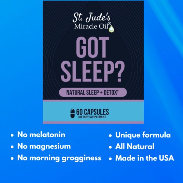 Version 1.0.0 Etiqueta suplemento Got Sleep St. Jude's Miracle Oil