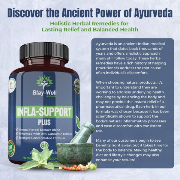 etiqueta suplemento herbal Stay-Well Naturals Infla-Support Plus