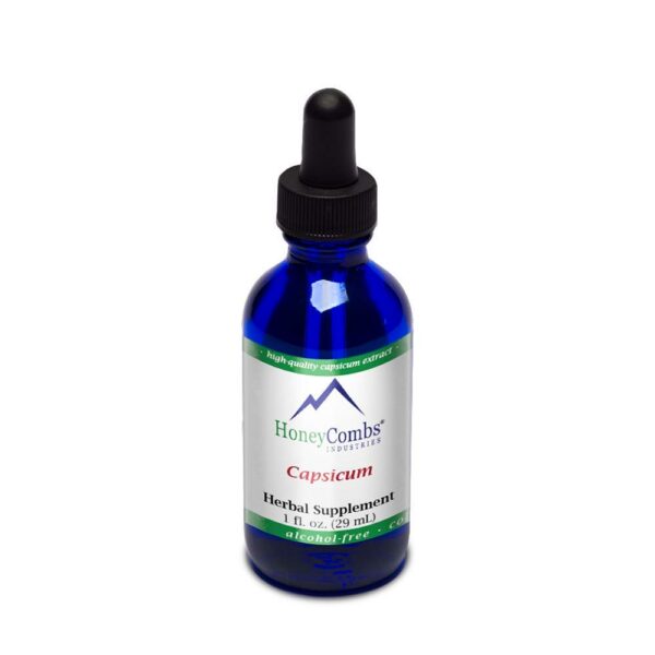 Etiqueta suplemento HoneyCombs capsicum orgánico líquido
