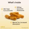 Etiqueta del suplemento Jarrow curcumina fitosoma 500 mg en frasco