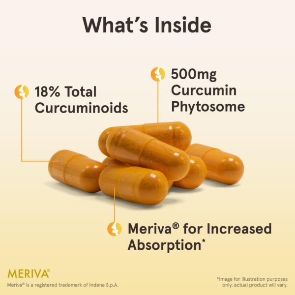 Etiqueta del suplemento Jarrow curcumina fitosoma 500 mg en frasco