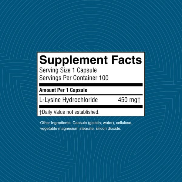Version 1.0.0 Etiqueta suplemento L-Lisina 474 mg Nature's Sunshine