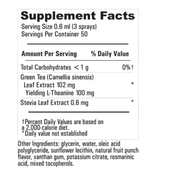 Version 1.0.0 Etiqueta suplemento L-Teanina liposomal manejo estrés