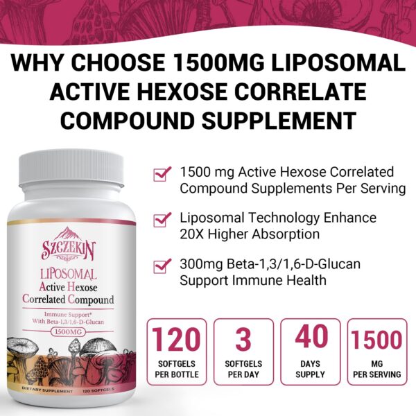 Etiqueta suplemento liposomal Active Hexose Correlated 1500mg