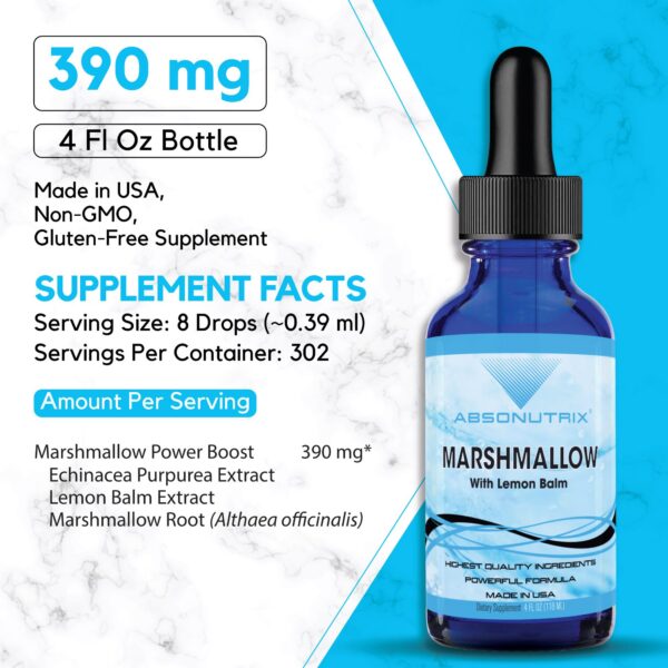 Etiqueta suplemento líquido Absonutrix Malvavisco Toronjil