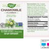 Etiqueta suplemento manzanilla Nature's Way non-GMO y sin gluten