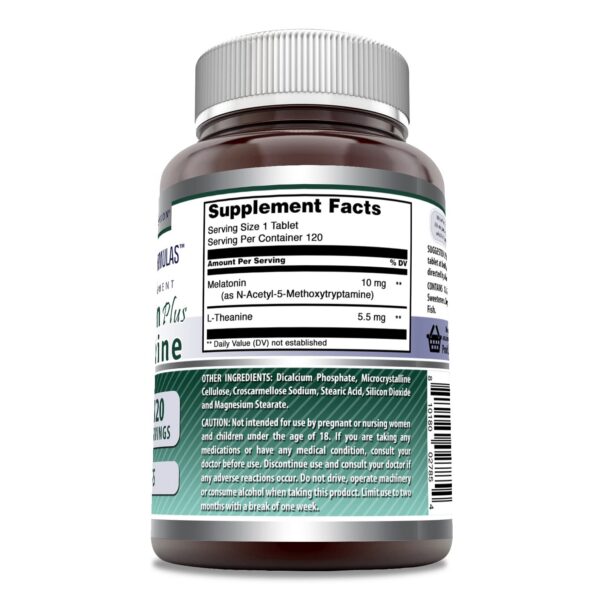 Etiqueta suplemento melatonina 120 tabletas sin gluten