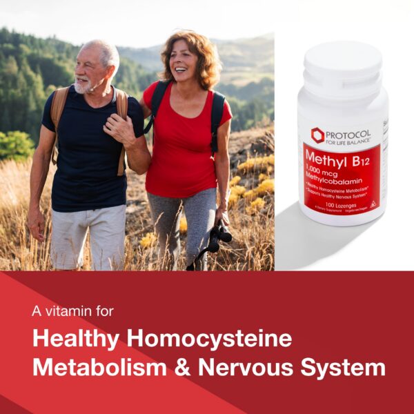 Etiqueta del suplemento Metil B12 Protocol for Life Balance