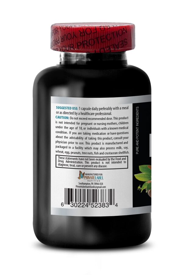 Etiqueta del suplemento Muira Puama 2200mg extracto