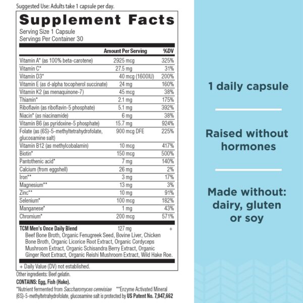 Version 1.0.0 Etiqueta suplemento multivitamínico hombres Ancient Nutrition