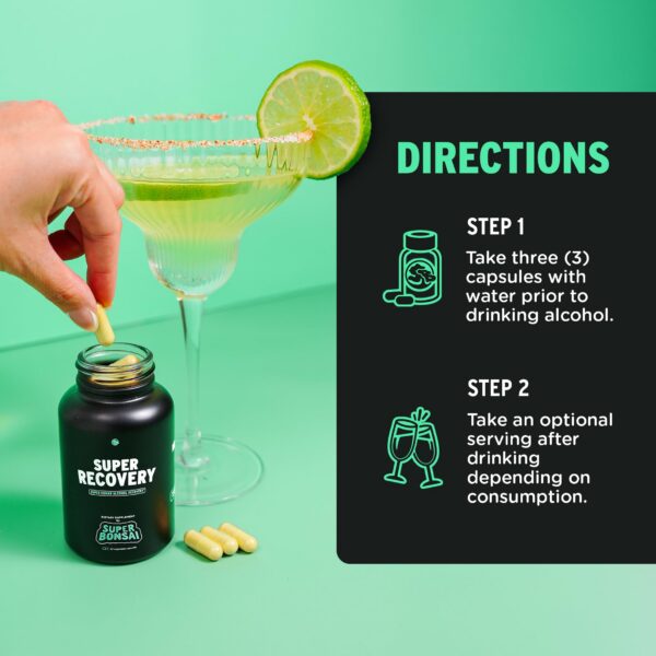 Etiqueta del suplemento natural para recuperación SuperBonsai