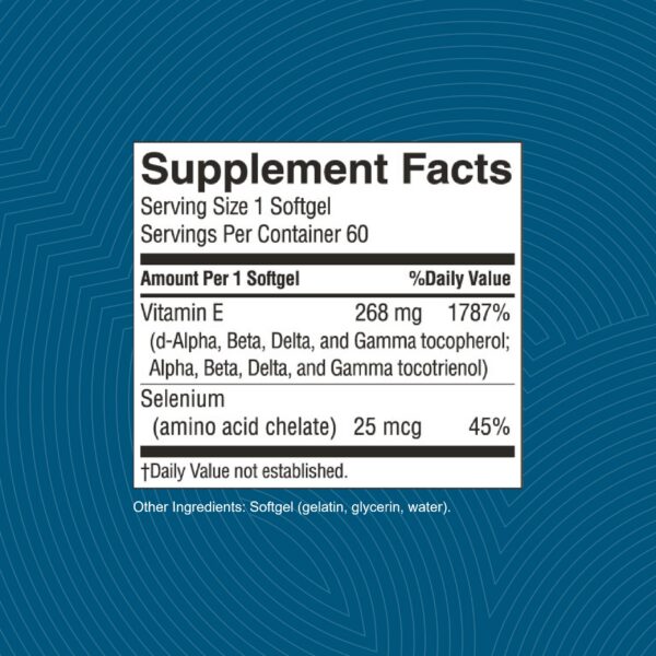 Version 1.0.0 Etiqueta suplemento Nature's Sunshine vitamina E completa con selenio