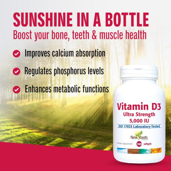 Etiqueta suplemento New Roots Herbal vitamina D3