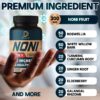 Version 1.0.0 Etiqueta suplemento Noni con ingredientes naturales para bienestar