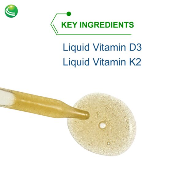 Etiqueta suplemento Nutra Biogenesis Vitamina D3 K2 emulsion 1 fl oz