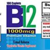 Etiqueta suplemento Nutrisalud Vitamina B12 alta potencia