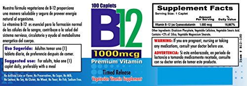 Etiqueta suplemento Nutrisalud Vitamina B12 alta potencia