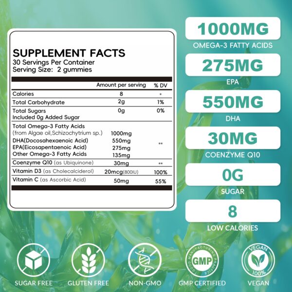 Version 1.0.0 Etiqueta del suplemento omega-3 vegano