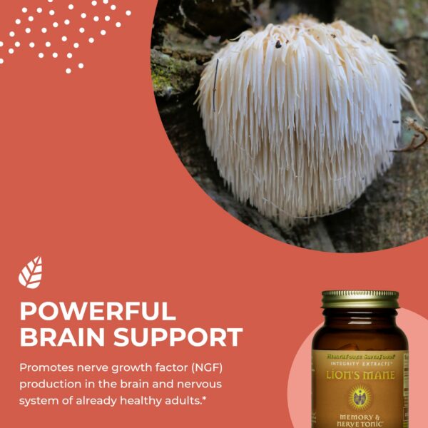 Etiqueta suplemento orgánico melena de león