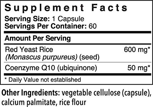Etiqueta suplemento Patient One arroz rojo y coenzima Q10