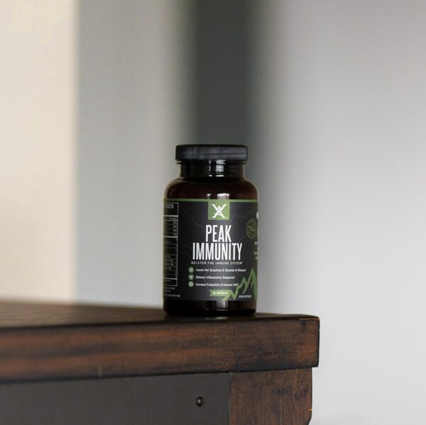 Etiqueta suplemento Peak Immunity Wilderness Athlete