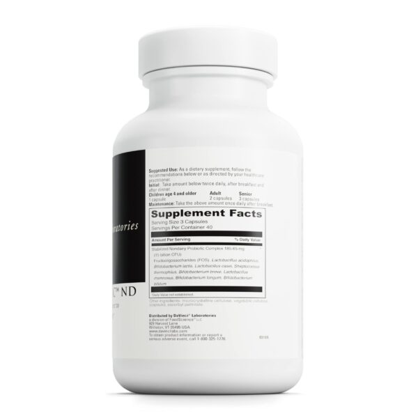 Etiqueta suplemento probiótico no lácteo DaVinci Labs