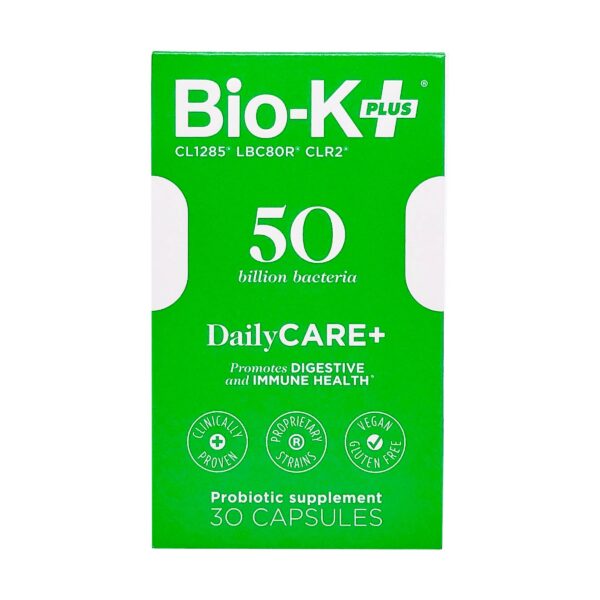 Etiqueta suplemento probióticos Bio-K Plus Dailycare