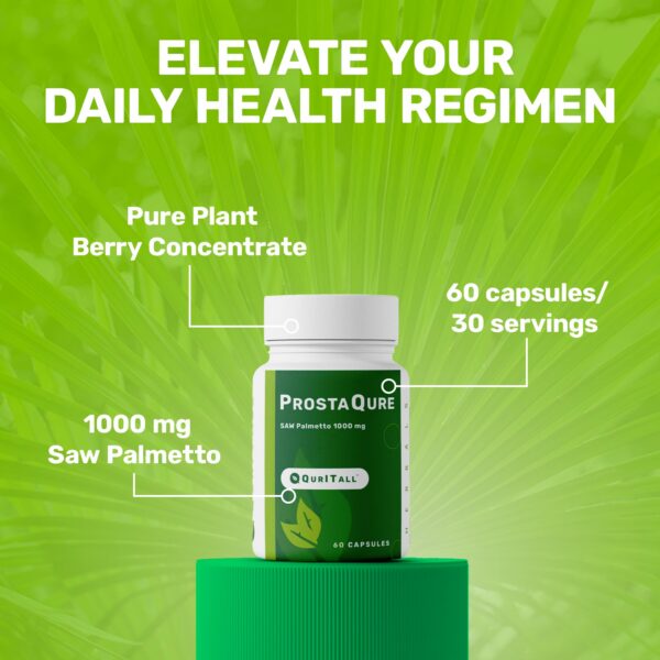 Version 1.0.0 Etiqueta suplemento ProstaQure saw palmetto 1000 mg