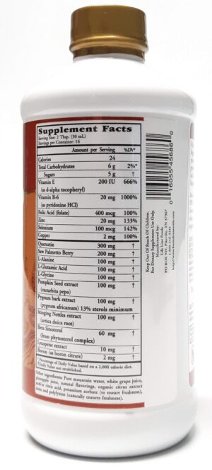 Etiqueta del suplemento para próstata masculino Buried Treasure