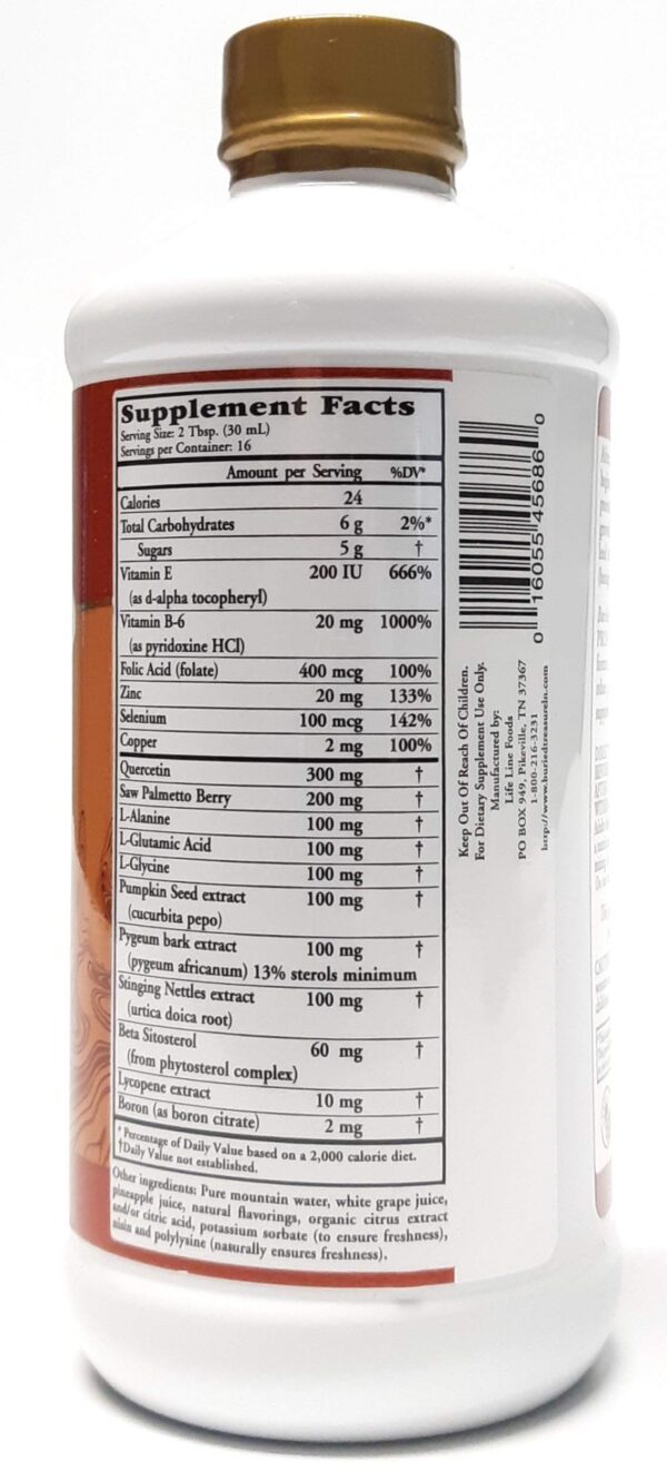 Etiqueta del suplemento para próstata masculino Buried Treasure