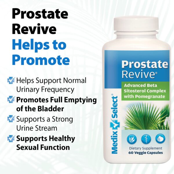 Etiqueta del suplemento Prostate Revive Medix Select