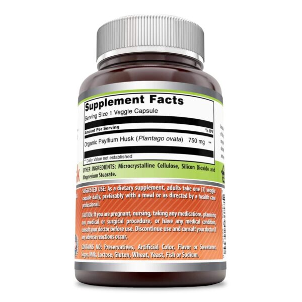Etiqueta suplemento psyllium Amazing Formulas