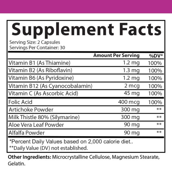 Etiqueta del suplemento de salud hepática Angry Supplements