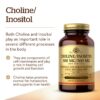 Etiqueta del suplemento SOLGAR colina e inositol