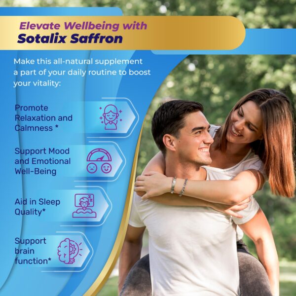 Etiqueta del suplemento Sotalix Azafrán mezcla natural