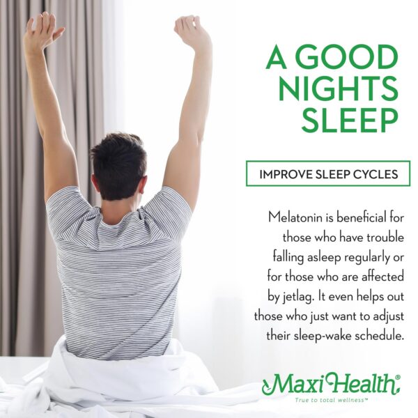 Etiqueta suplemento sueño Maxi Health Sleep-O-Max ingredientes naturales