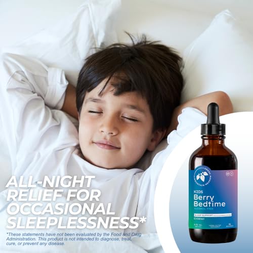 Etiqueta suplemento sueño infantil Mountain Meadow Herbs Berry Bedtime