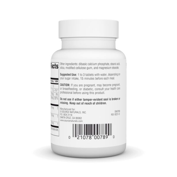 Etiqueta suplemento Sugar Ban Gymnema Sylvestre Source Naturals