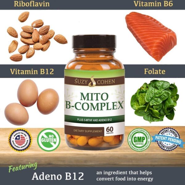 Etiqueta suplemento Suzy Cohen Mito B Complex vitamina B