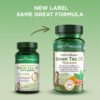 Etiqueta del suplemento de té verde con Phytosome