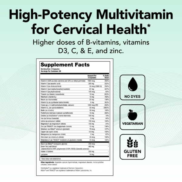 Etiqueta frontal suplemento Theralogix ProCerv HP alta potencia