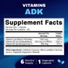 Etiqueta suplemento Vitamatic ADK vitaminas para salud ósea