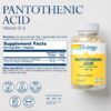 Etiqueta suplemento vitamina B5 Solaray Ácido Pantoténico