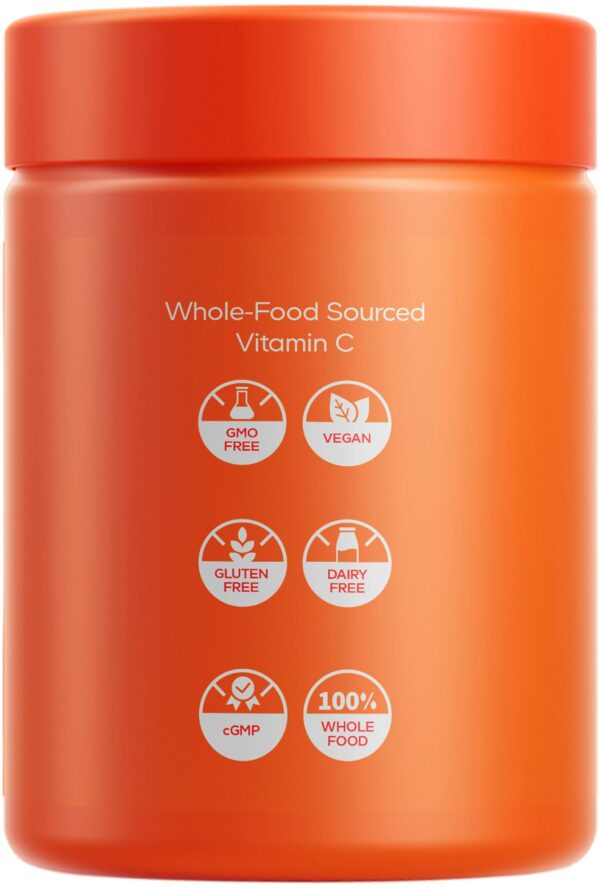 Etiqueta suplemento vitamina c Codeage alimentos integrales