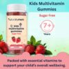 Etiqueta de suplemento vitamínico masticable NaturallyMum niños