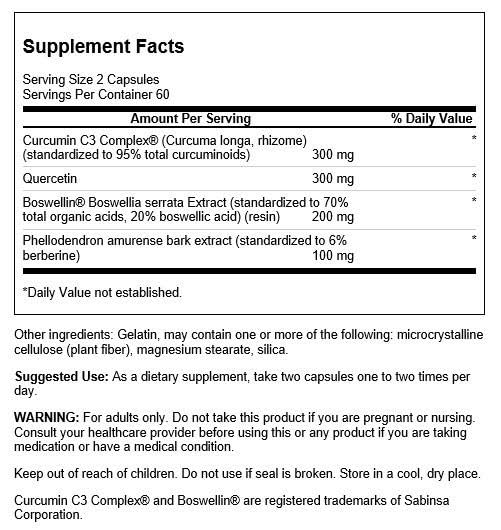 Version 1.0.0 Etiqueta Swanson suplemento COX-2 Combo para articulaciones