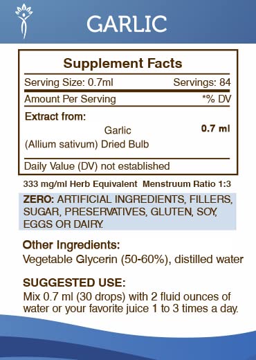 Etiqueta tintura de ajo natural Secrets of the Tribe
