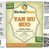 Etiqueta frontal tintura HerbalTerra Yan Hu SUO raíces secas